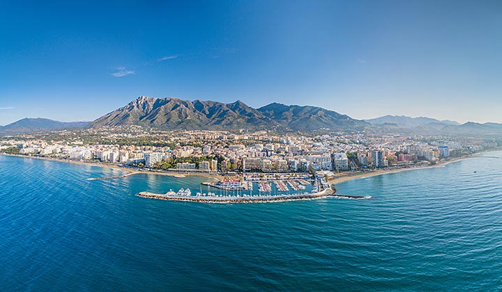 Vista aérea de Marbella