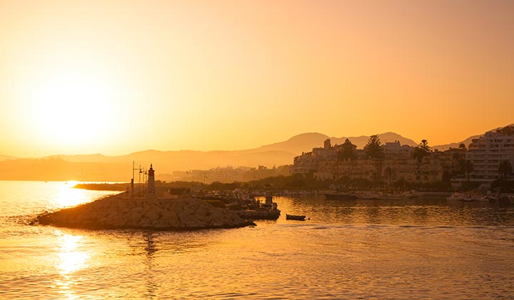 Sonnenuntergang an der Costa del Sol