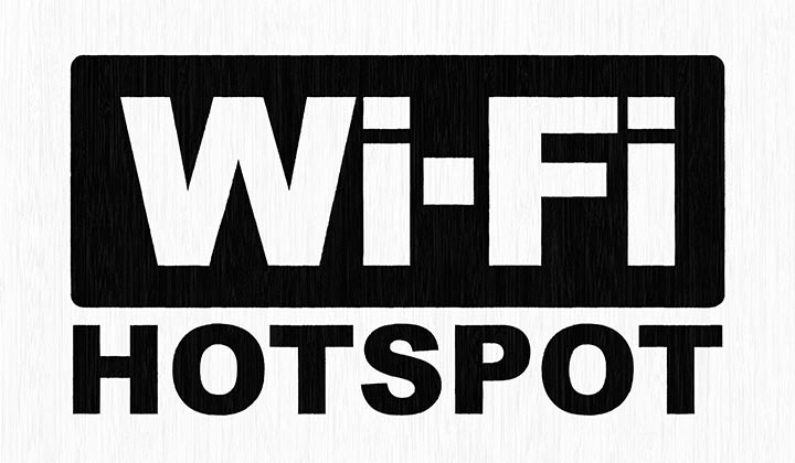 Wi-Fi hotspot sign