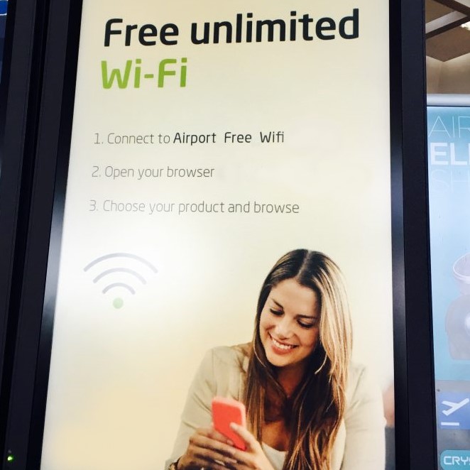 Malaga Airport WIFI -free WIFI is available at the airport
